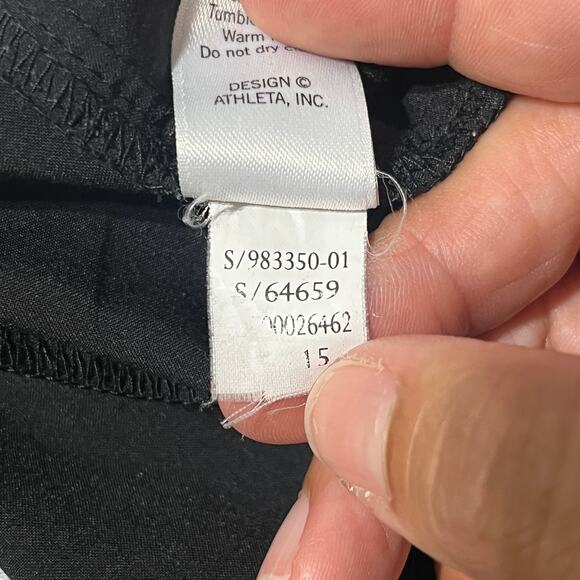 Athleta Women's Black Aspire Ankle Pants Elastic Waistband Zipper Pocket  Size 6 - Picture 6 of 9